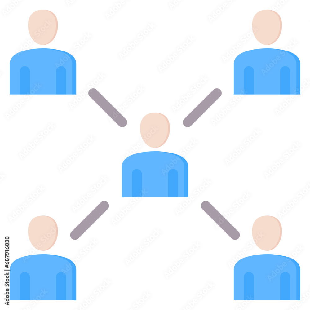 Coordination Flat Icon Coordination Flat Icon