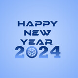 Happy New Year 2024 in vector file.