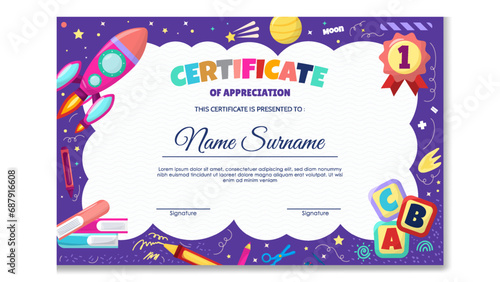 Fun Colorful Certificate Template for Kids