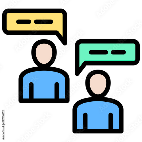 Communication Outline Color Icon