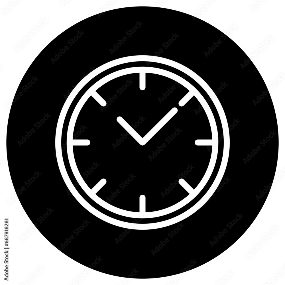 Wall clock Vector Icon Design Illustration Wall clock Vector Icon Design Illustration