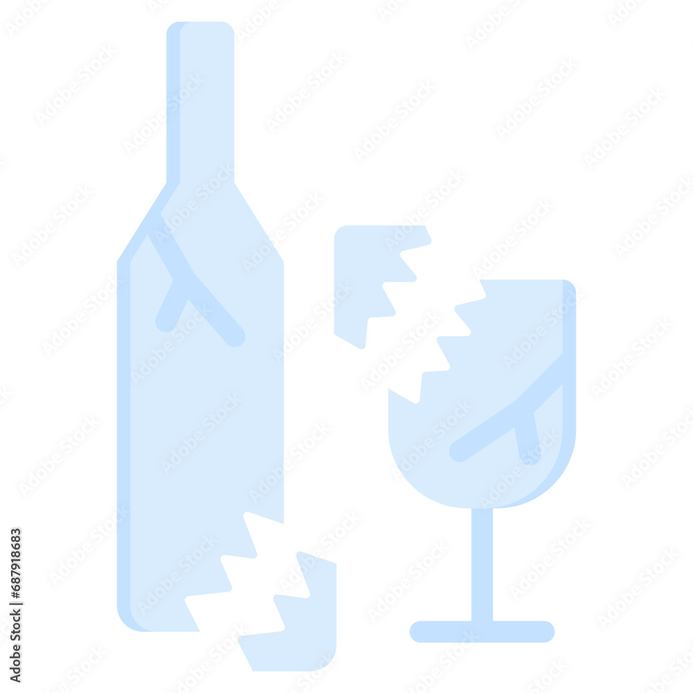 Glass Waste Flat Icon Glass Waste Flat Icon