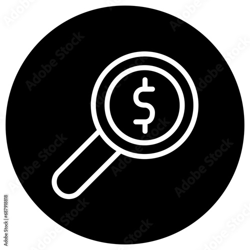 Magnifier Vector Icon Design Illustration