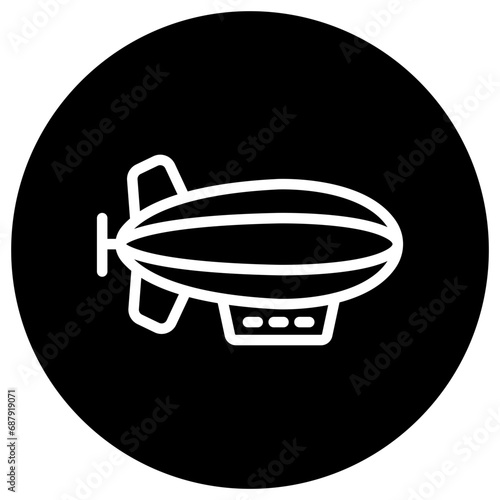 Zeppelin Vector Icon Design Illustration