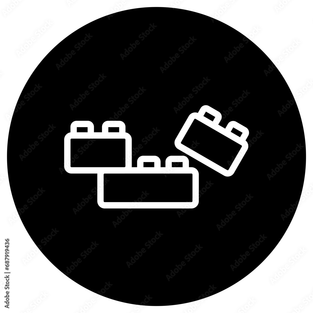 Plastic blocks Vector Icon Design Illustration Plastic blocks Vector Icon Design Illustration