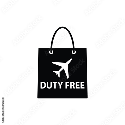 Duty free vector icon bag icon 