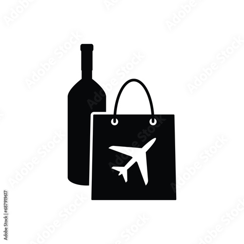 Duty free vector icon bag icon 