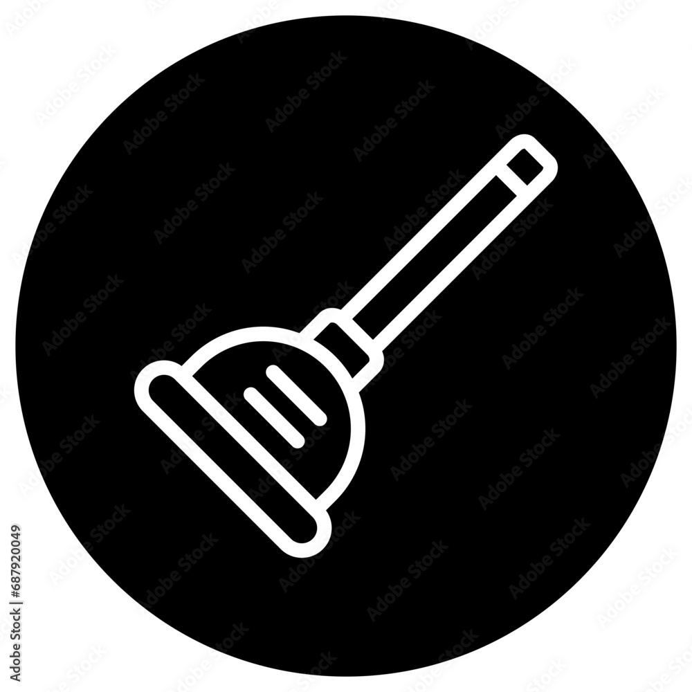 Plunger Vector Icon Design Illustration Plunger Vector Icon Design Illustration