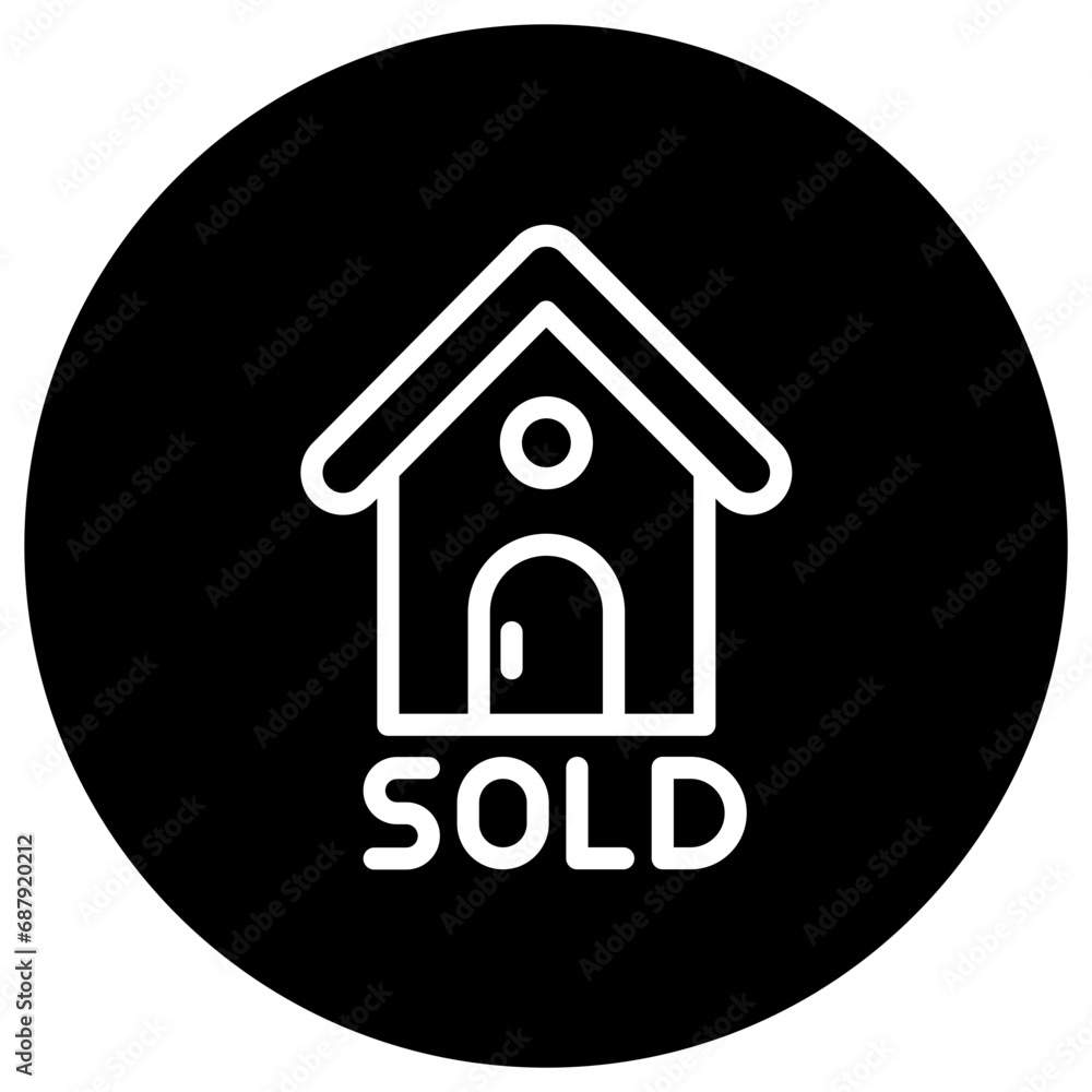 Sold Vector Icon Design Illustration Sold Vector Icon Design Illustration