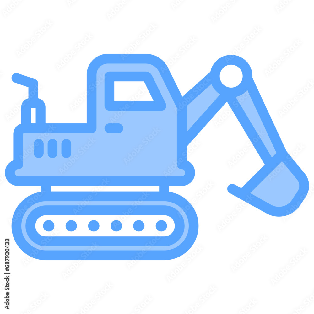 Digger Blue Icon Digger Blue Icon