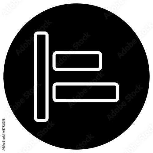 Left alignment Vector Icon Design Illustration photo