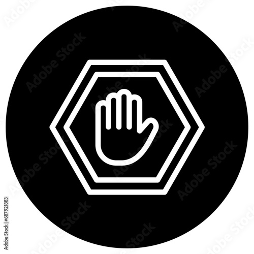 Ad Block Vector Icon Design Illustration