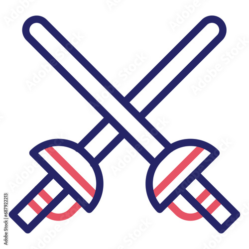 Fencing Sports Icon