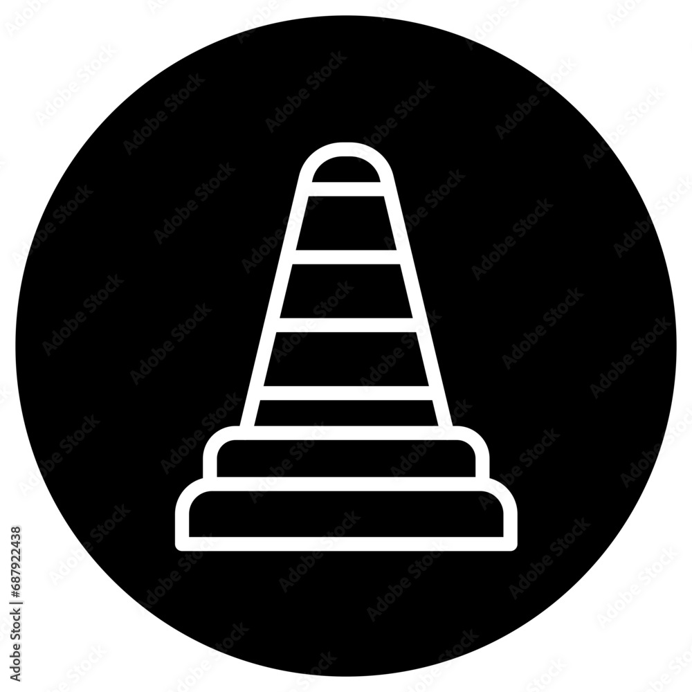Traffic cone Vector Icon Design Illustration Traffic cone Vector Icon Design Illustration