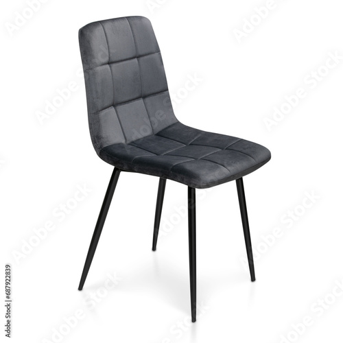 Modern office black chair isolated on white background