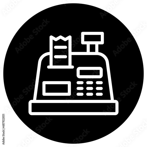 Cashier machine Vector Icon Design Illustration