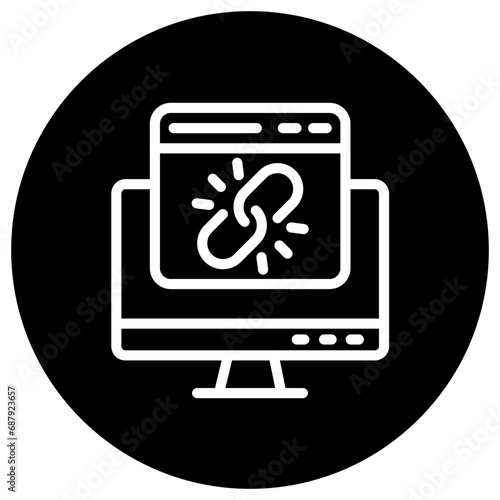 Web link Vector Icon Design Illustration