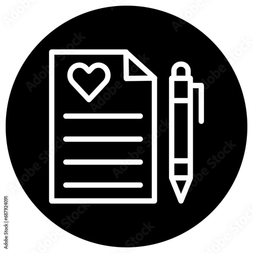 Wedding contract Vector Icon Design Illustration