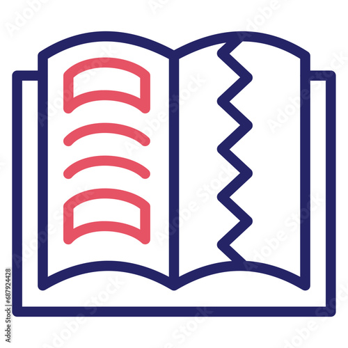 Teared Book Icon