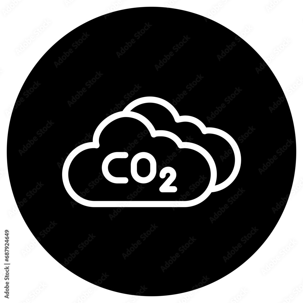 Carbon dioxide Vector Icon Design Illustration Carbon dioxide Vector Icon Design Illustration