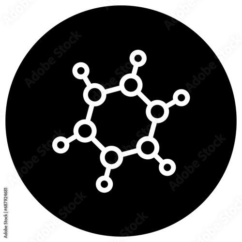 Bio molecules Vector Icon Design Illustration