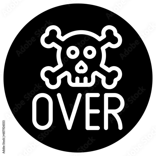 Game over Vector Icon Design Illustration