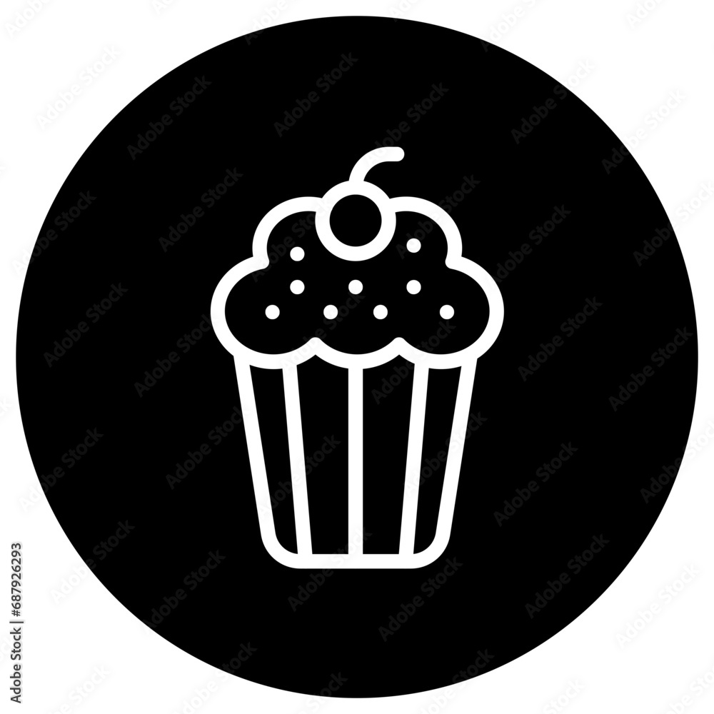 Cup cake Vector Icon Design Illustration Cup cake Vector Icon Design Illustration