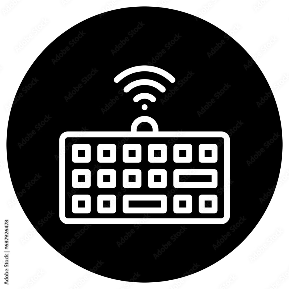 Wireless keyboard Vector Icon Design Illustration Wireless keyboard Vector Icon Design Illustration