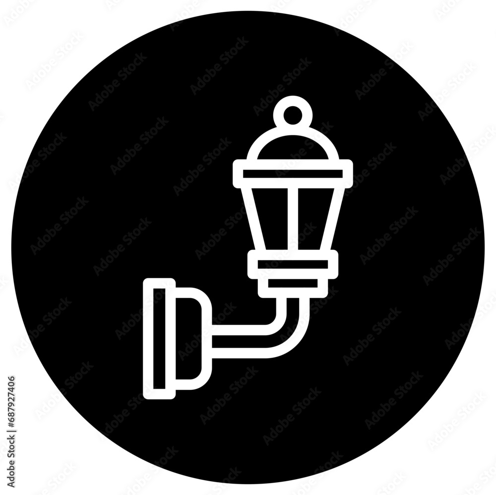 Wall Lamp Vector Icon Design Illustration Wall Lamp Vector Icon Design Illustration