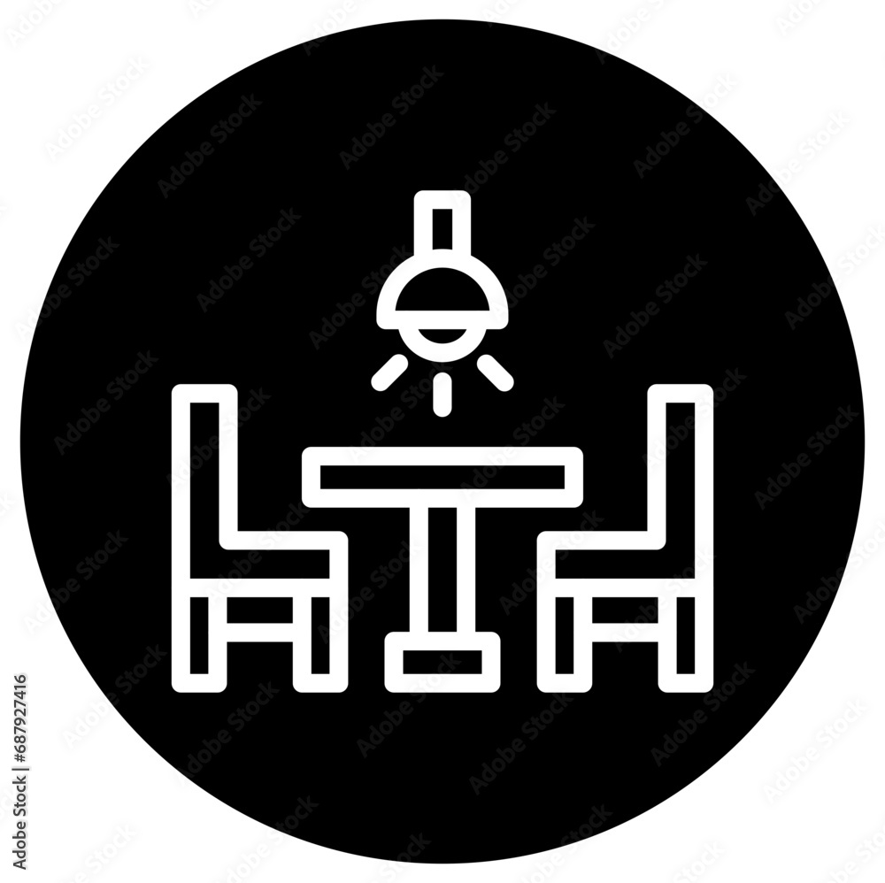 Dining Table Vector Icon Design Illustration Dining Table Vector Icon Design Illustration