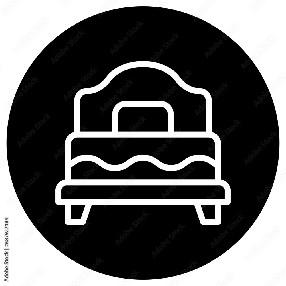 Single Bed Vector Icon Design Illustration Single Bed Vector Icon Design Illustration