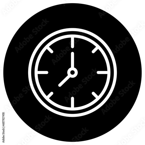 Wall Clock Vector Icon Design Illustration