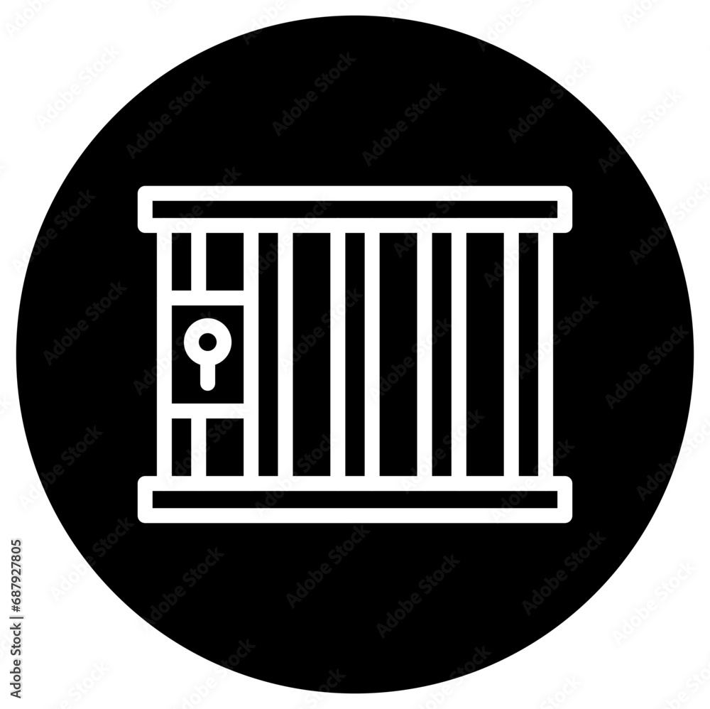 Jail Vector Icon Design Illustration Jail Vector Icon Design Illustration
