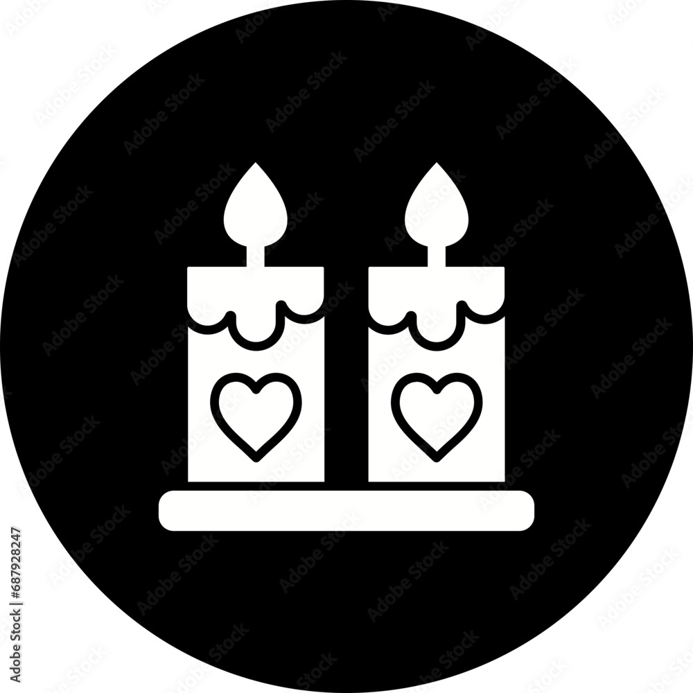 Obraz premium Candle Icon