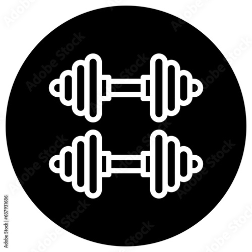 Barbell Vector Icon Design Illustration
