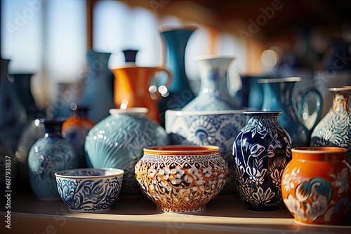 Photo Mexican pottery beautiful hand art, traditional culture