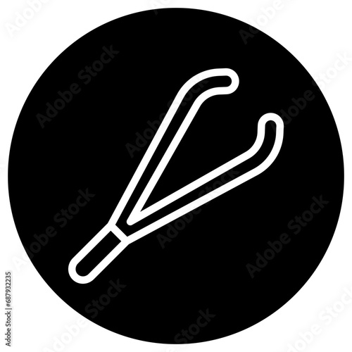 Tweezers Vector Icon Design Illustration