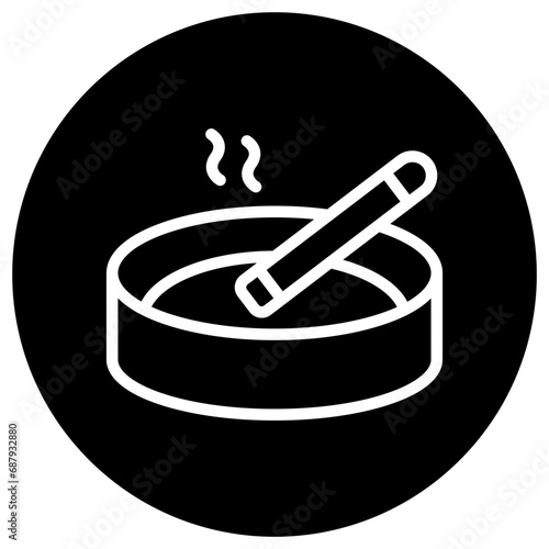 Ashtray Vector Icon Design Illustration