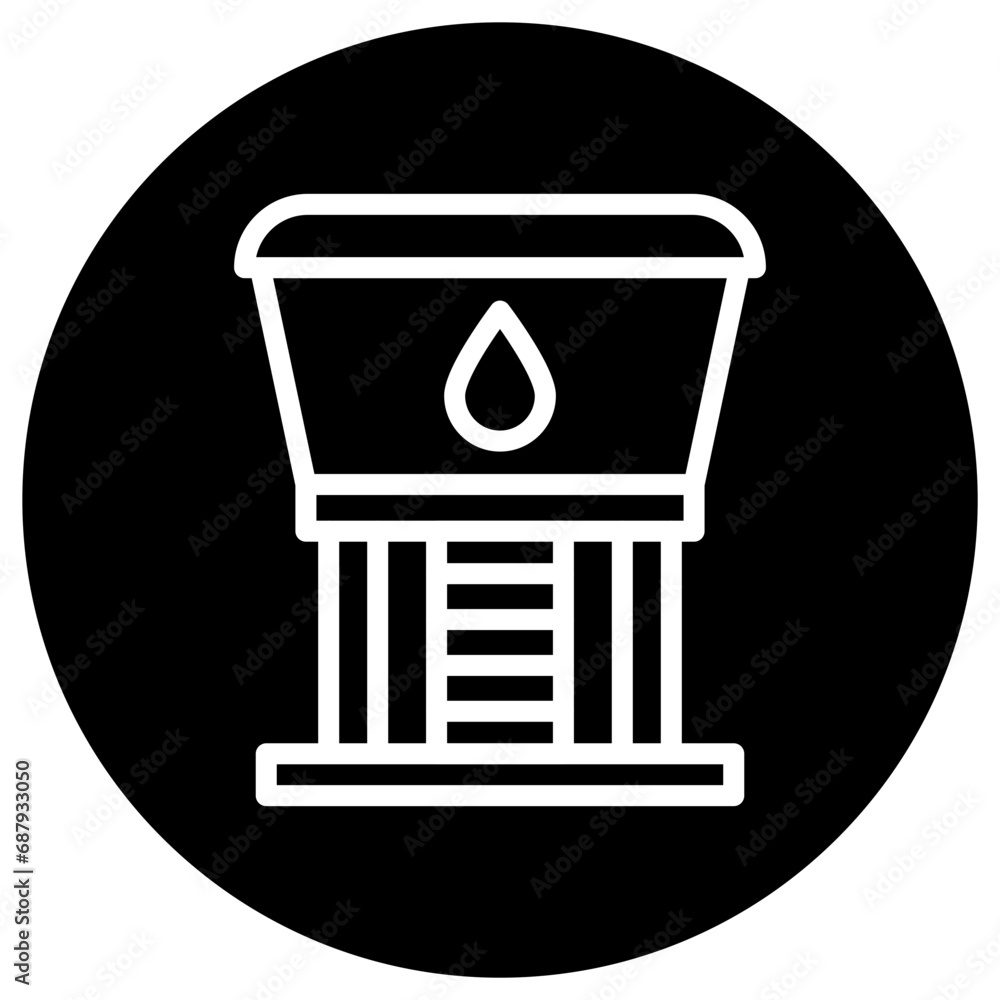 Water Tower Vector Icon Design Illustration Water Tower Vector Icon Design Illustration
