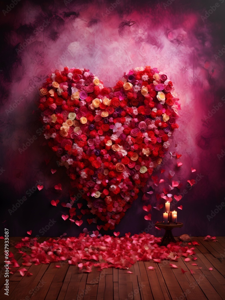 Valentines day digital backdrop, couple in love, heart Valentines day digital backdrop, couple in love, heart