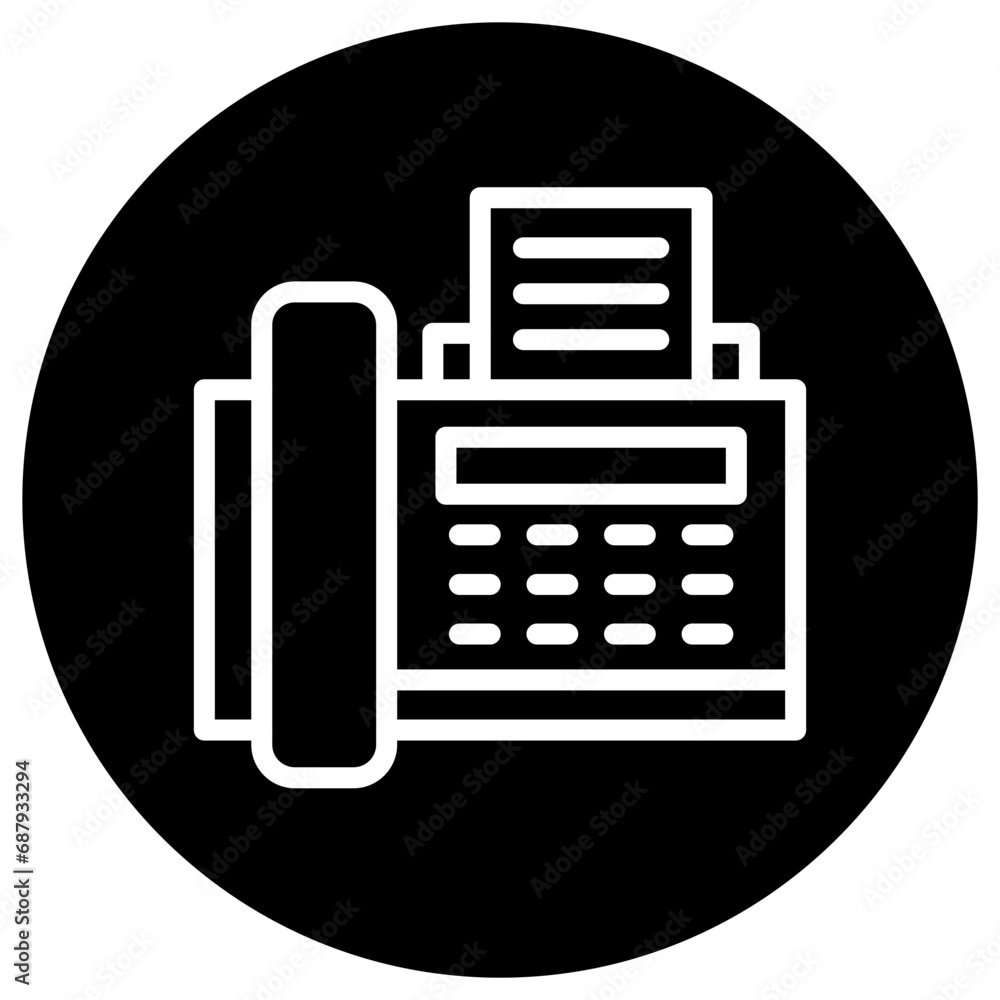 Fax machine Vector Icon Design Illustration Fax machine Vector Icon Design Illustration