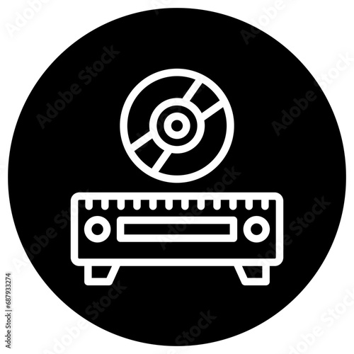 Cd Player Vector Icon Design Illustration