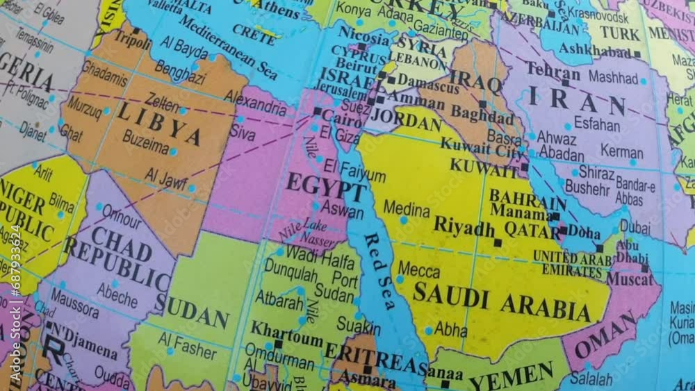 Iran Iraq Syria Lebonan Israel Egpyt Saudi Arab Red Sea and Middle East map Iran Iraq Syria Lebonan Israel Egpyt Saudi Arab Red Sea and Middle East map