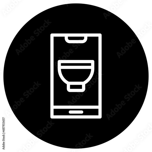 Mobile Recipe Vector Icon Design Illustration