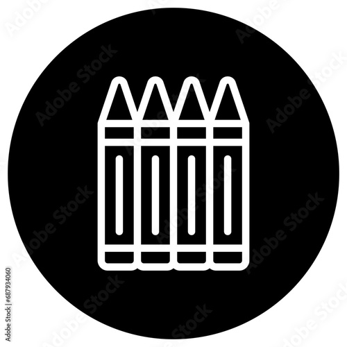 Crayons Vector Icon Design Illustration