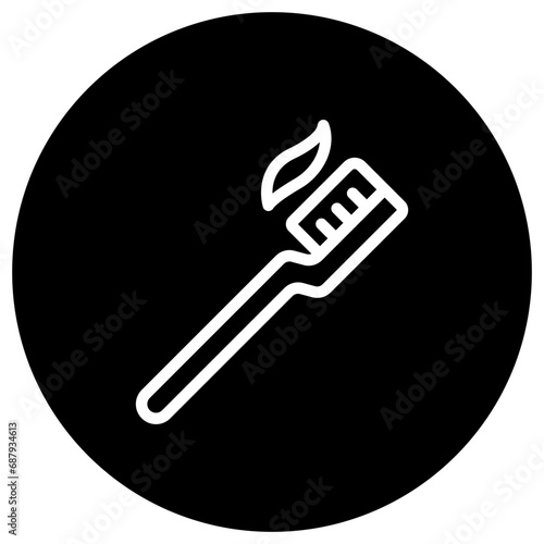 Tooth Brush Vector Icon Design Illustration