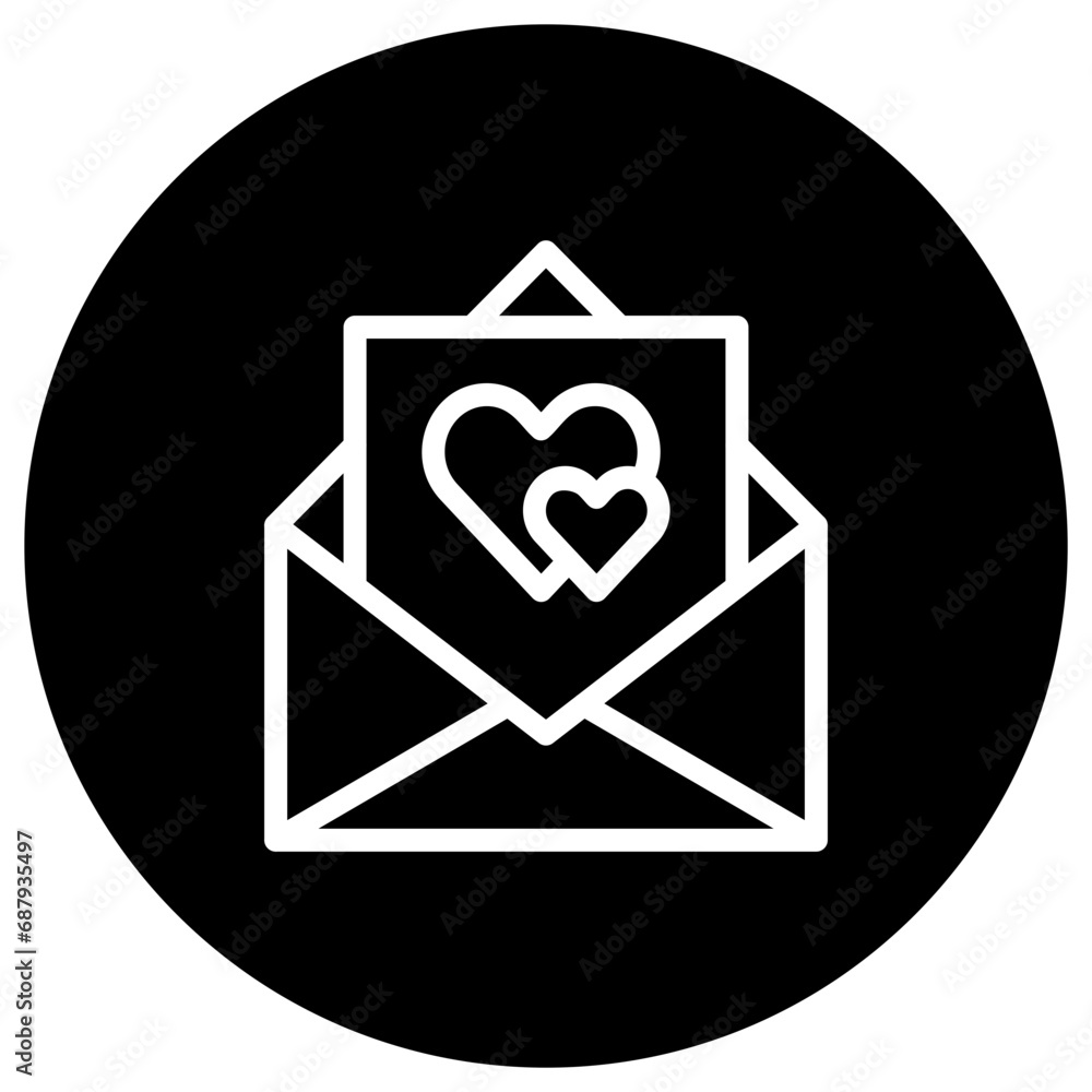 Love Letter Vector Icon Design Illustration Love Letter Vector Icon Design Illustration