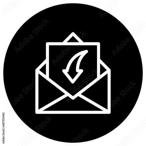 Receive Mail Vector Icon Design Illustration
