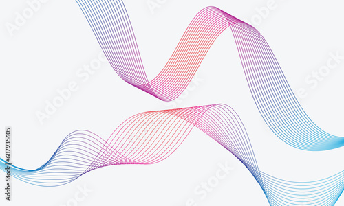 Abstract wave lines background