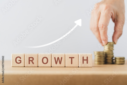 Fotografia Business success growing growth increase up concept